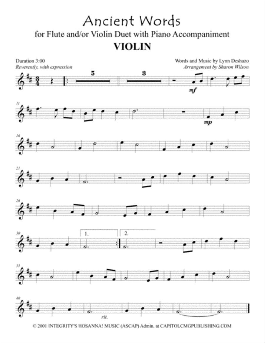Ancient Words Flute scores gallery preview page 4