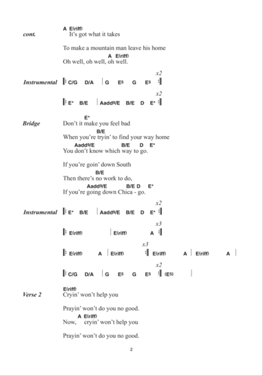 When The Levee Breaks Guitar scores gallery preview page 2