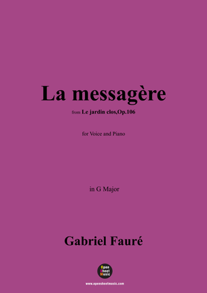 Book cover for G. Fauré-La messagère,in G Major,Op.106 No.3