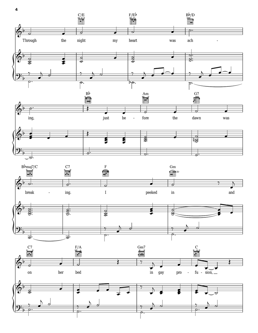 Scarlet Ribbons (For Her Hair) Acoustic Guitar scores gallery preview page 4