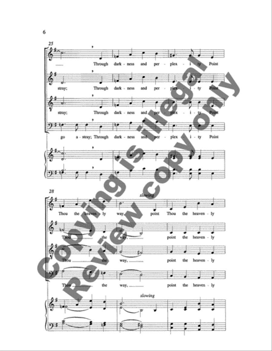 Lord Jesus, Think On Me 4-Part scores gallery preview page 5