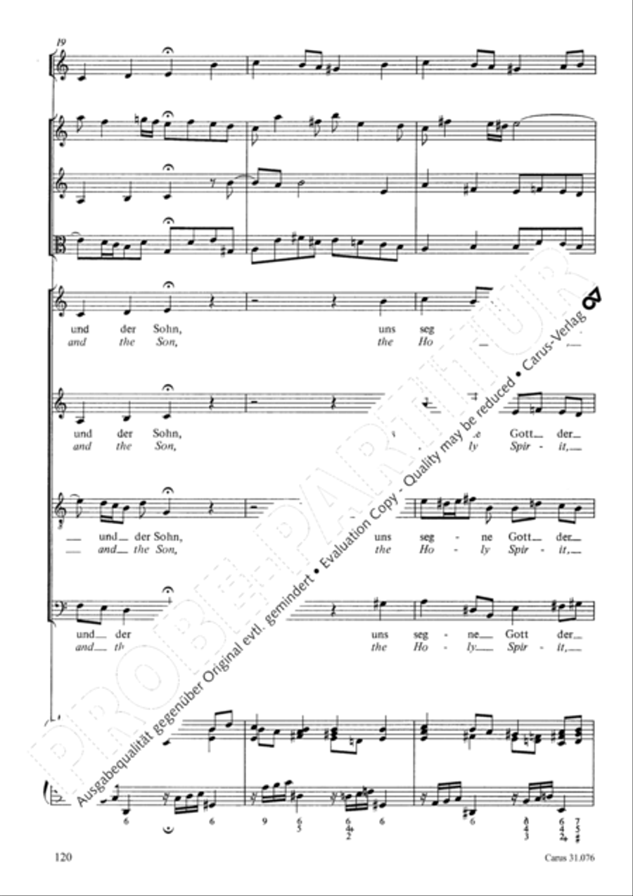 The heavens are telling the Father's glory (Die Himmel erzahlen die Ehre Gottes) 4-Part scores gallery preview page 121