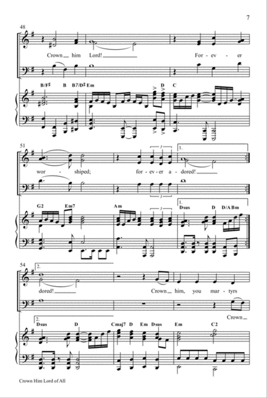 Crown Him Lord of All! 3-Part scores gallery preview page 8