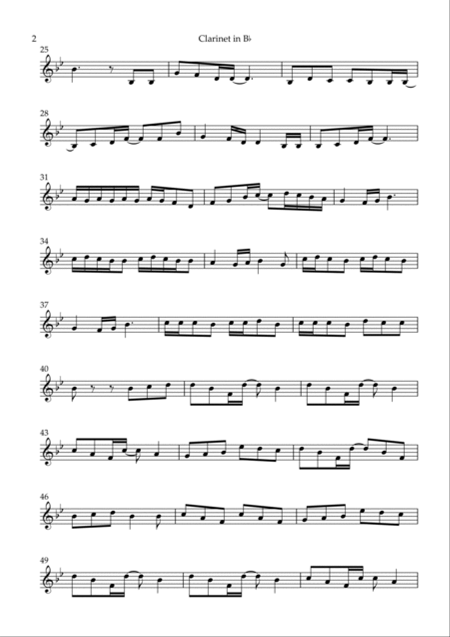 All I Want B-Flat Clarinet scores gallery preview page 2