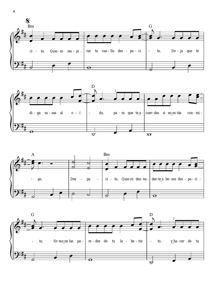 Despacito Easy Piano scores gallery preview page 4