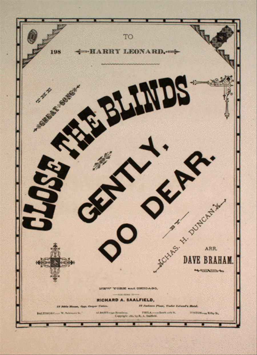 The Great Song Close the Blinds. Gently, Do Dear Voice scores gallery preview page 1