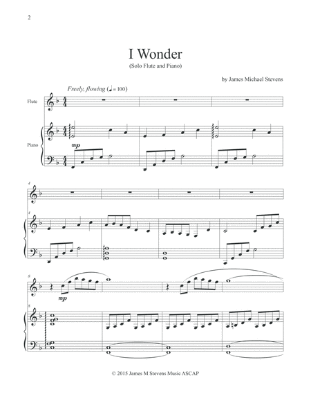 I Wonder (Flute Solo with Piano) image number null