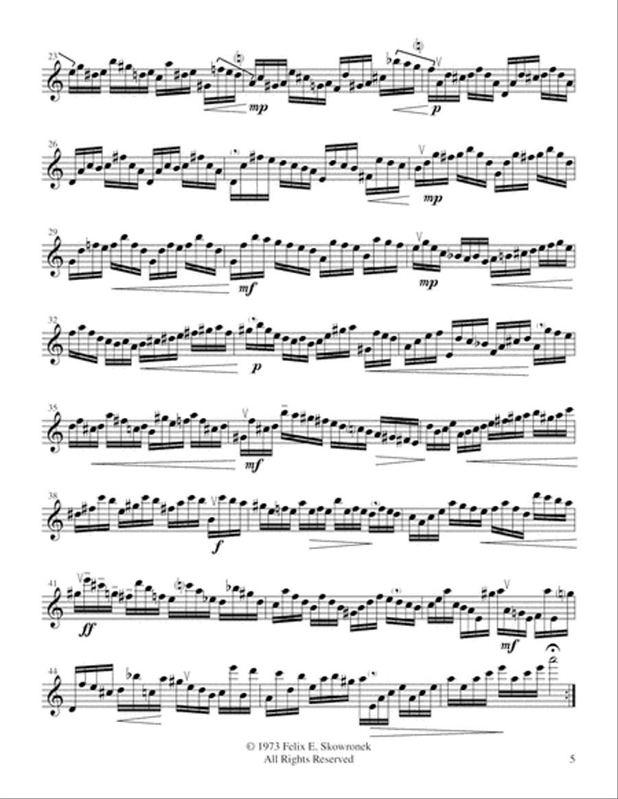 Sonata in A Minor for Flute (unaccompanied) Woodwind Duet scores gallery preview page 5