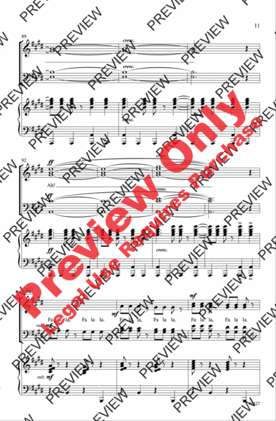 Deck the Hall 4-Part scores gallery preview page 11
