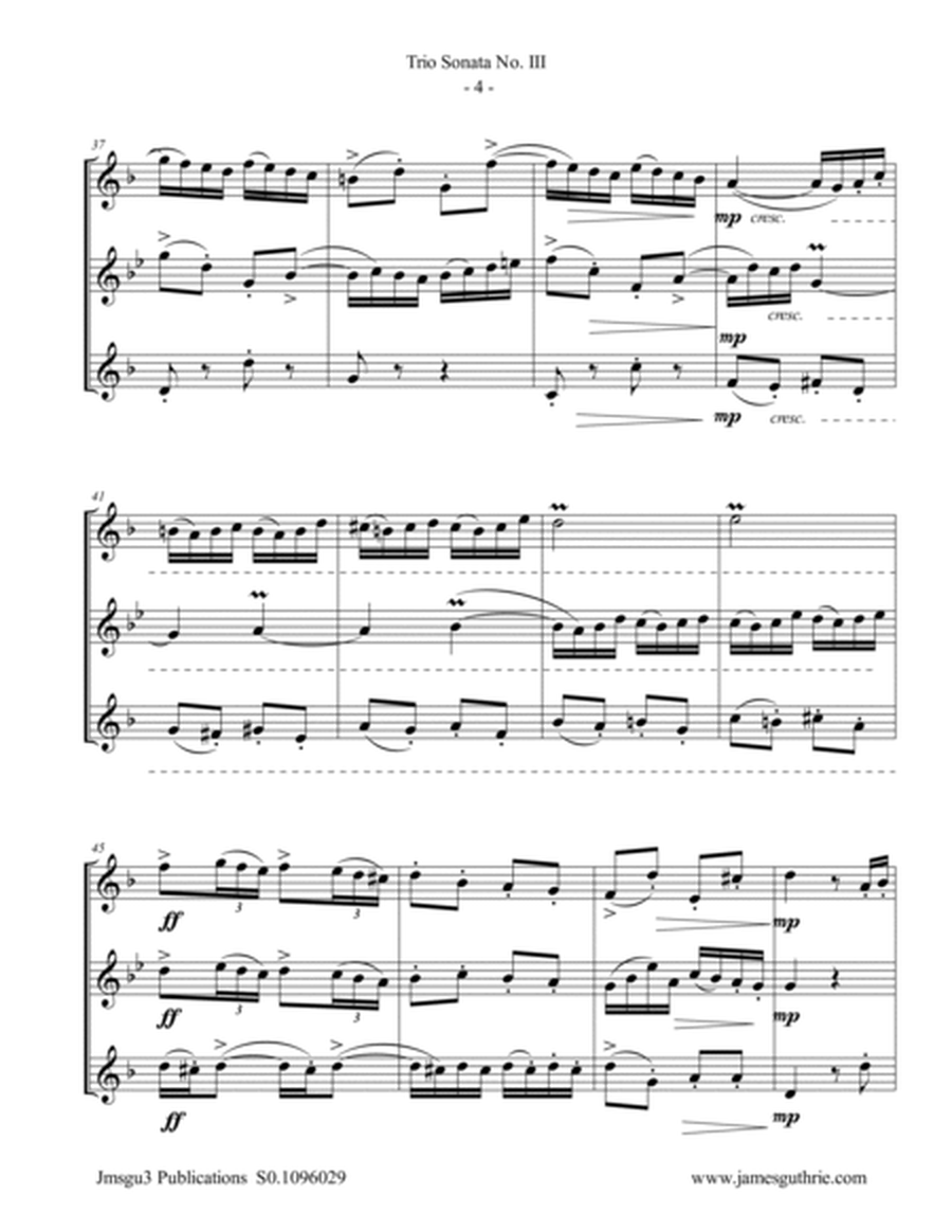 BACH: Trio Sonata No. 3 BWV 527 for Flute Trio image number null