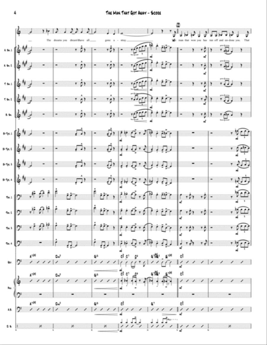 The Man That Got Away The Man That Got Away Jazz Ensemble scores gallery preview page 5