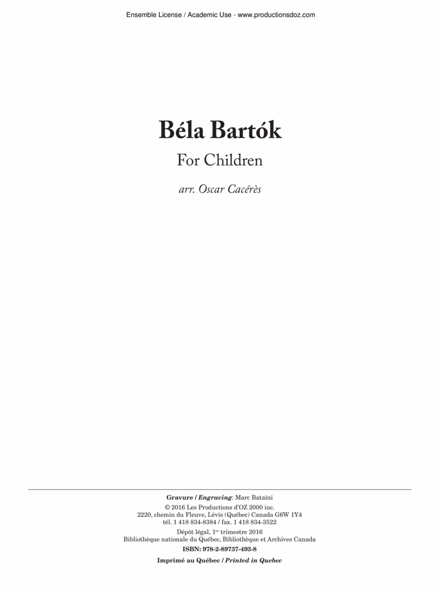 For Children Classical Guitar scores gallery preview page 1