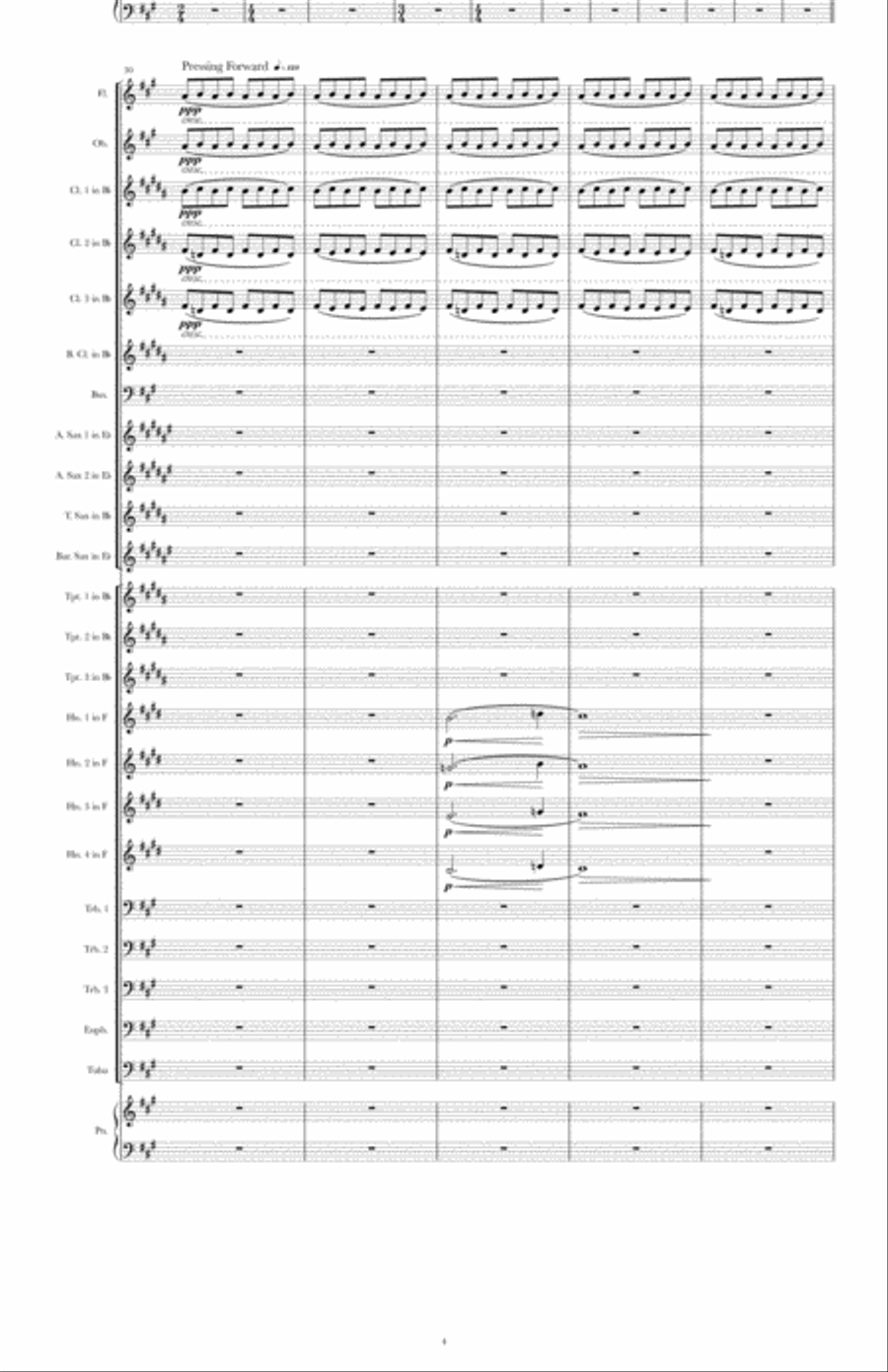 Under Fletcher's Sky (For Concert Winds *multiple percussion parts also available) Concert Band scores gallery preview page 5