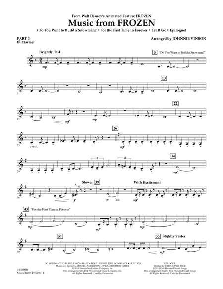 Music from "Frozen" - Pt.3 - Bb Clarinet