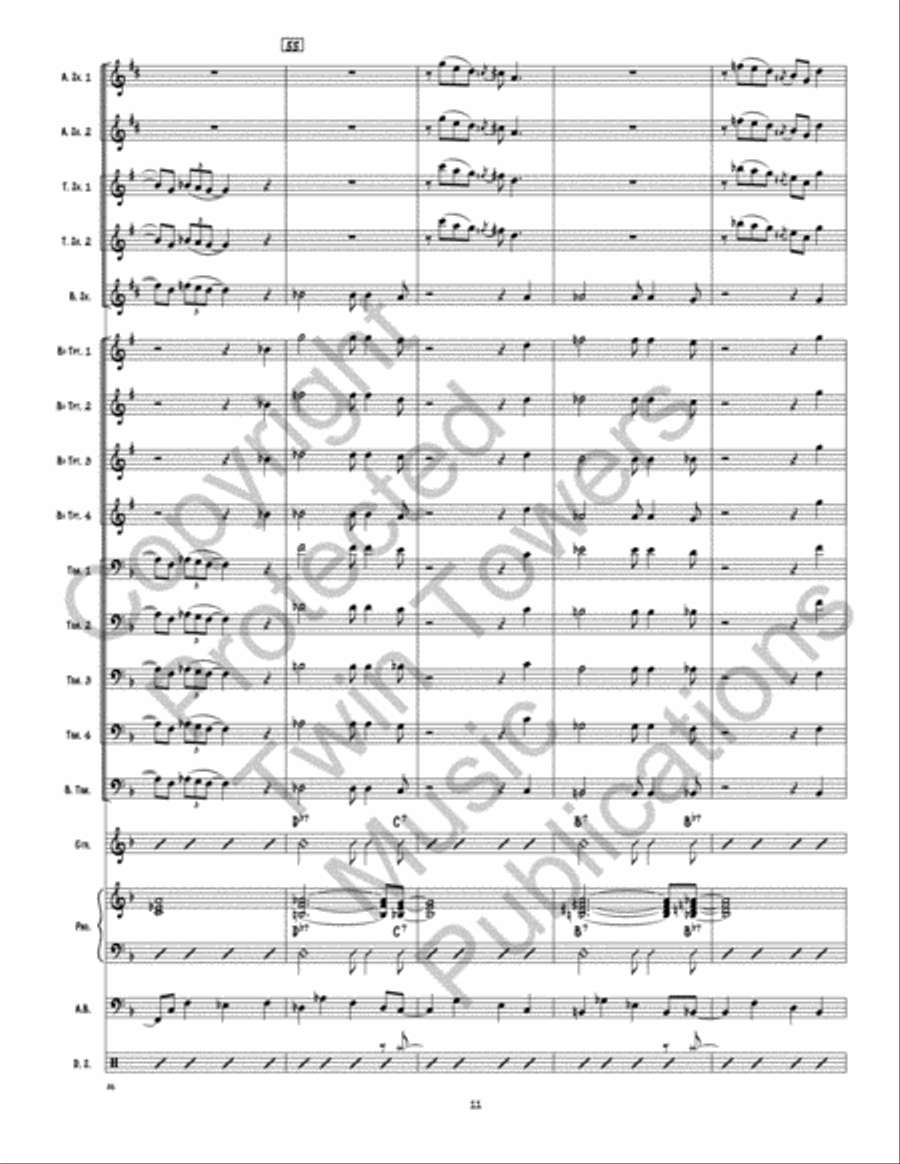 Back This Thang Up Jazz Ensemble scores gallery preview page 12