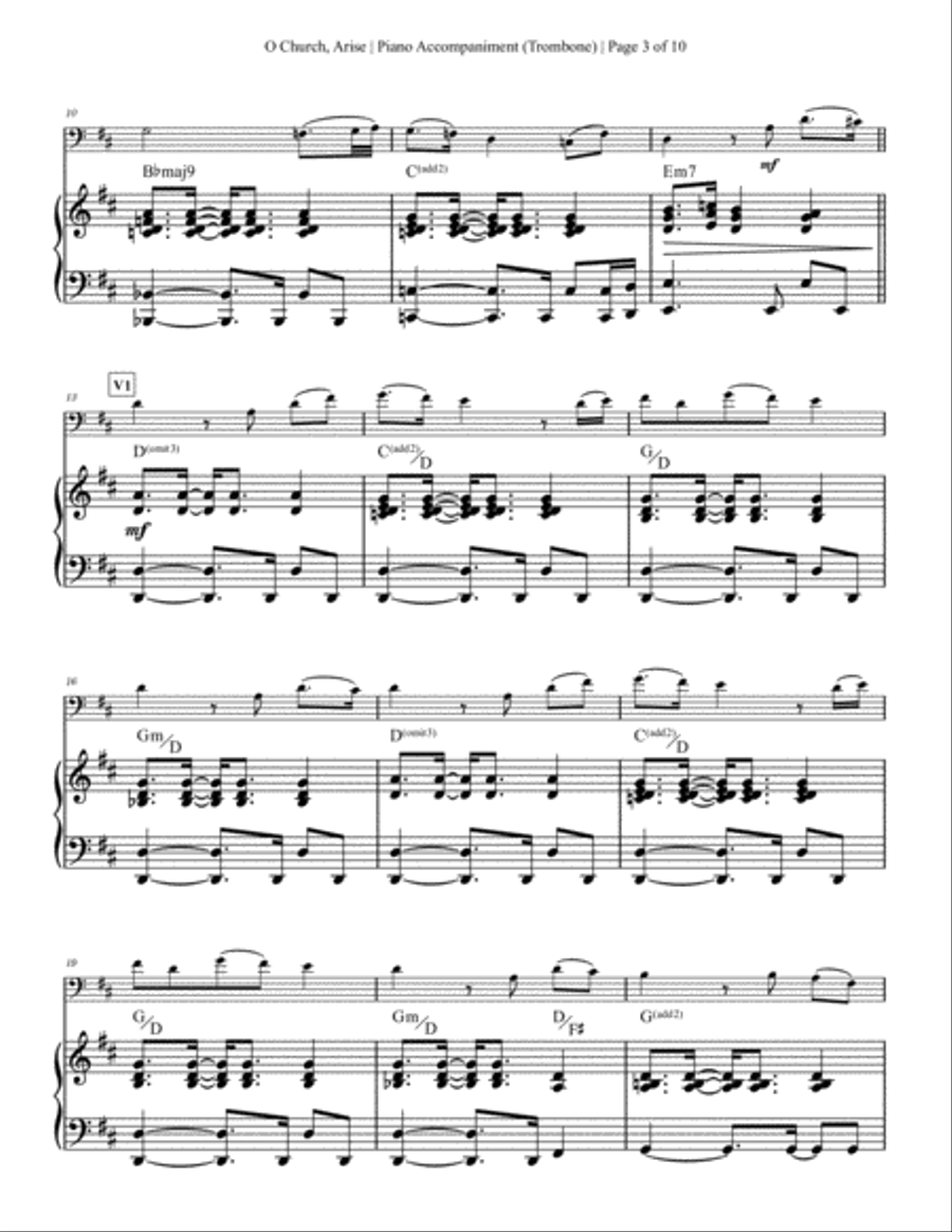 O Church, Arise (arise, Shine) Piano scores gallery preview page 3