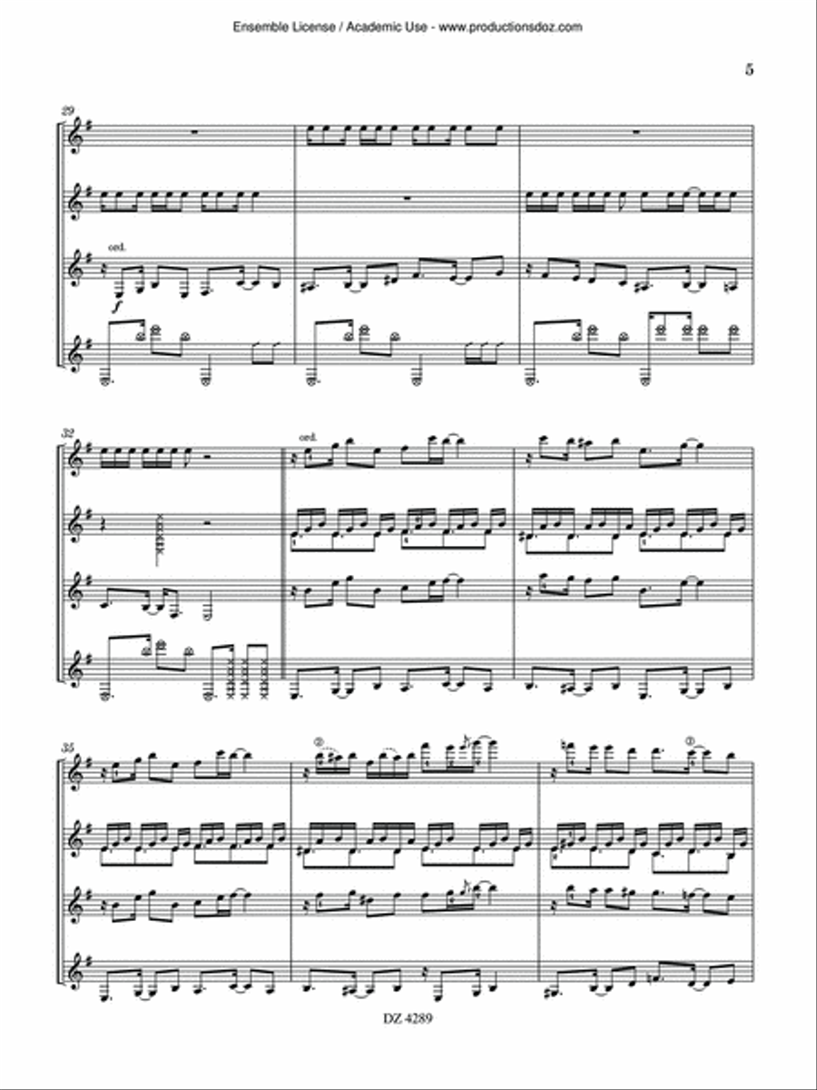 Cubana Guitar Ensemble scores gallery preview page 5