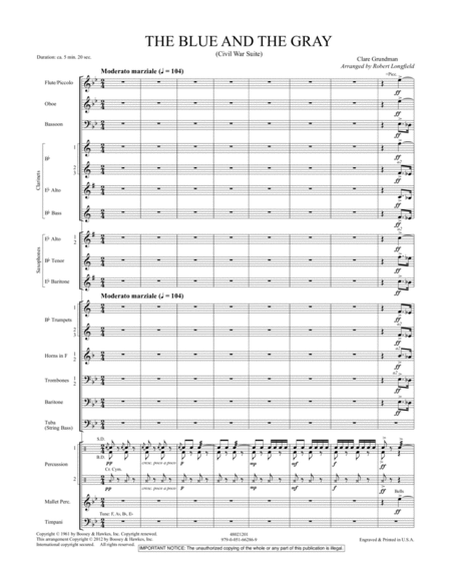 The Blue And The Gray (Young Band Edition) - Conductor Score (Full Score)