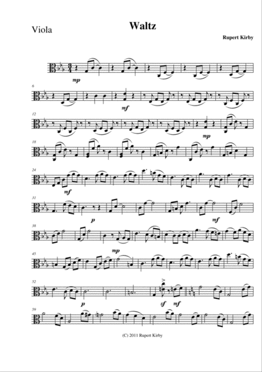 Waltzes for String Trio