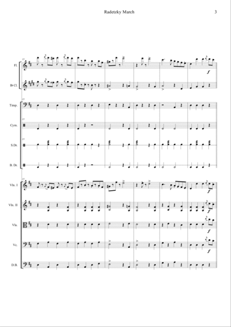 Radetzky Marsch Radetzky Marsch Orchestra scores gallery preview page 3