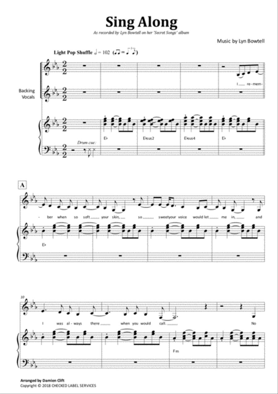 Sing Along Sing Along Voice scores gallery preview page 1