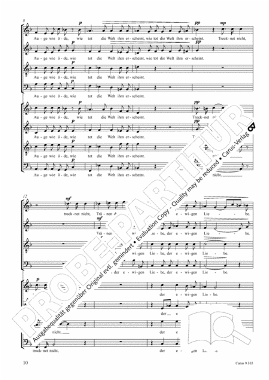 Drei Lieder nach Texten von Goethe Choir scores gallery preview page 11