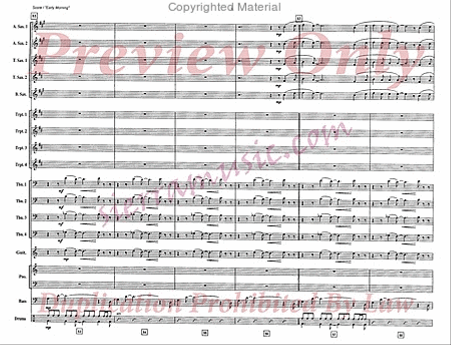 Early Morning (African Sunrise) Big Band scores gallery preview page 10