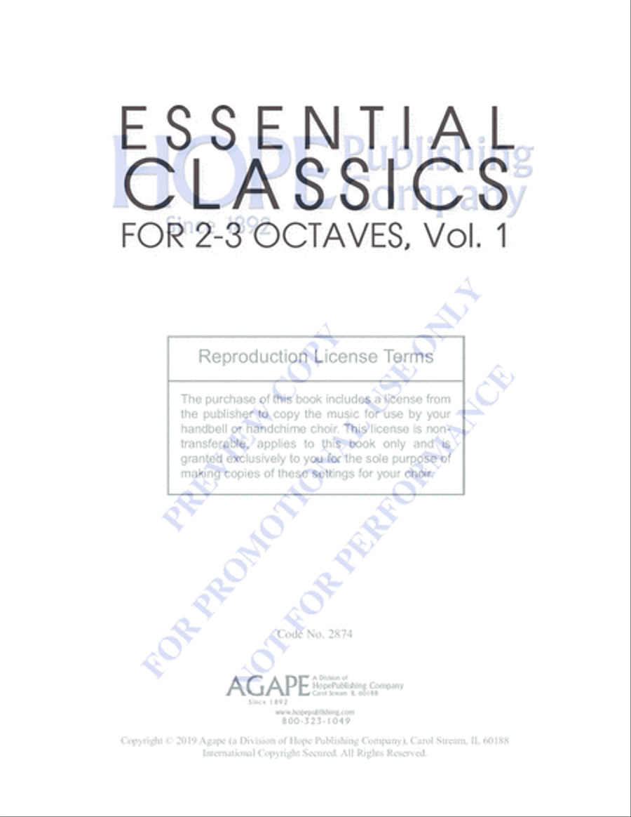 Essential Classics for 2-3 Octaves, Vol. 1 (Reproducible) 3-Octaves scores gallery preview page 3
