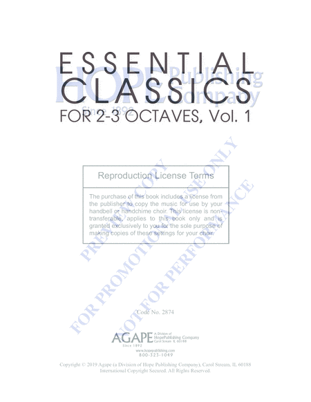 Essential Classics for 2-3 Octaves, Vol. 1 (Reproducible) image number null