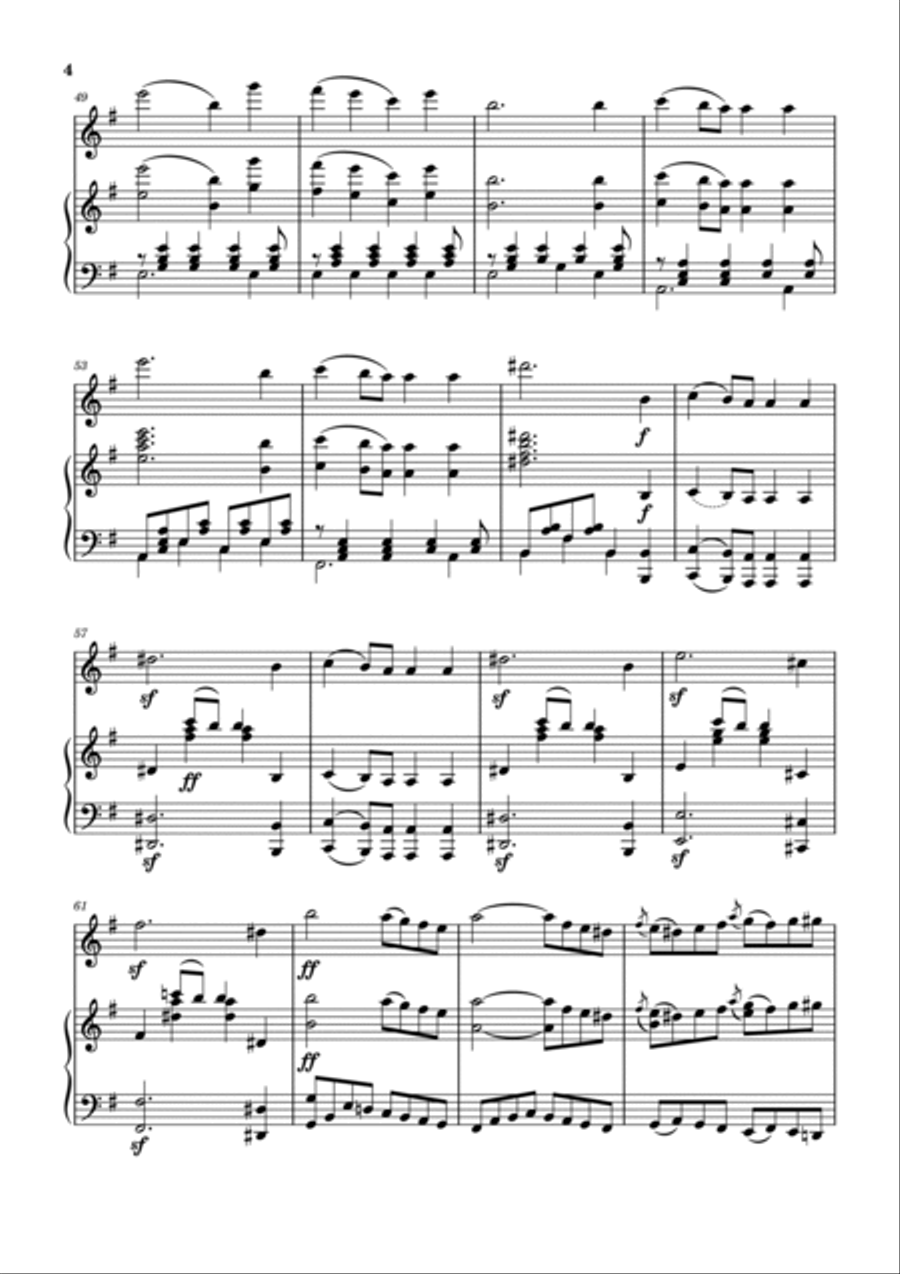 Mendelssohn - Violin Concerto in E minor Op.64 - For Flute and Piano Original Flute Solo scores gallery preview page 4