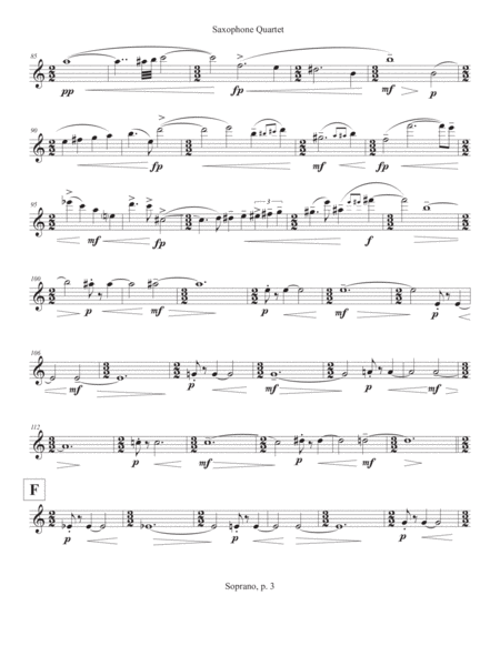 Saxophone Quartet (2016) soprano part