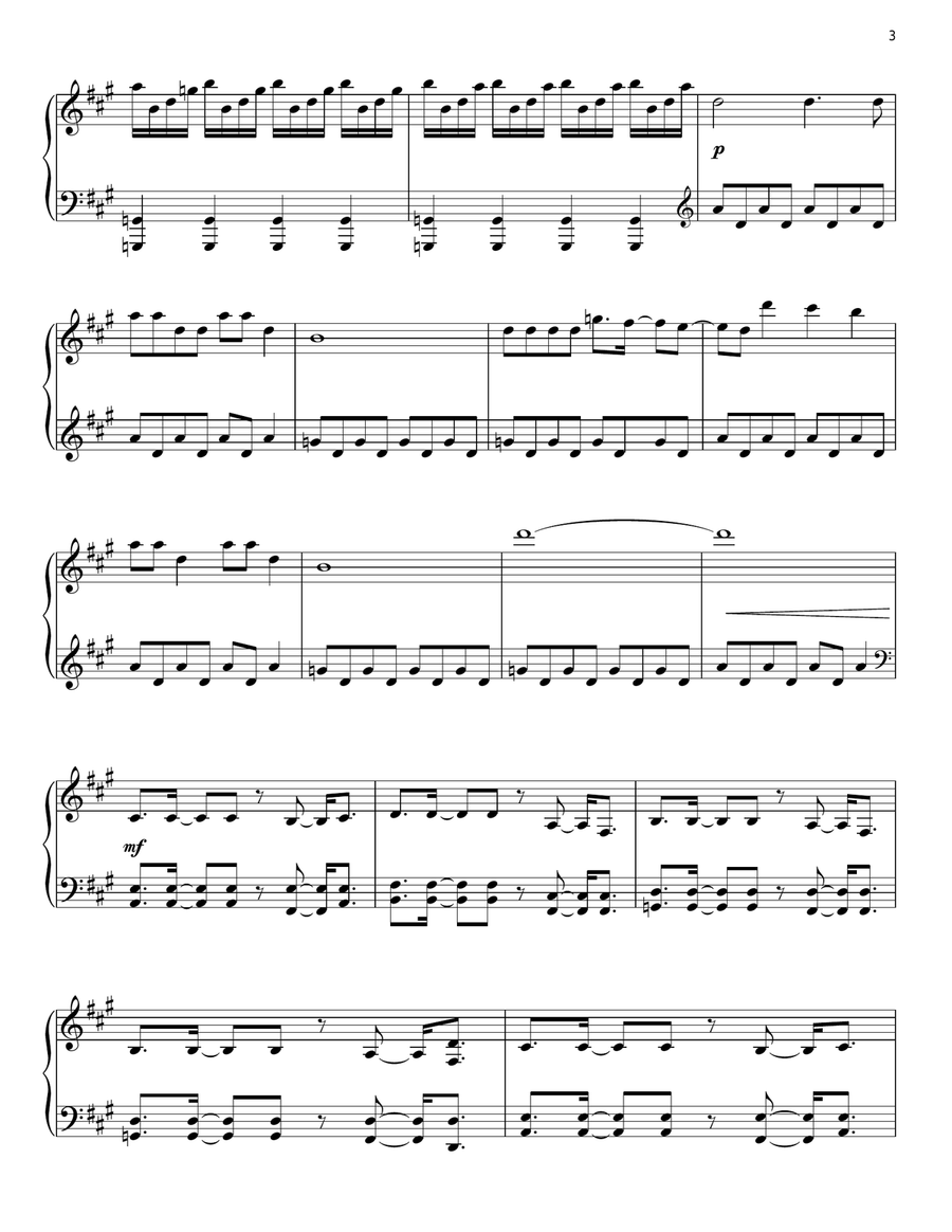 Don't You Worry Child Piano Solo scores gallery preview page 3