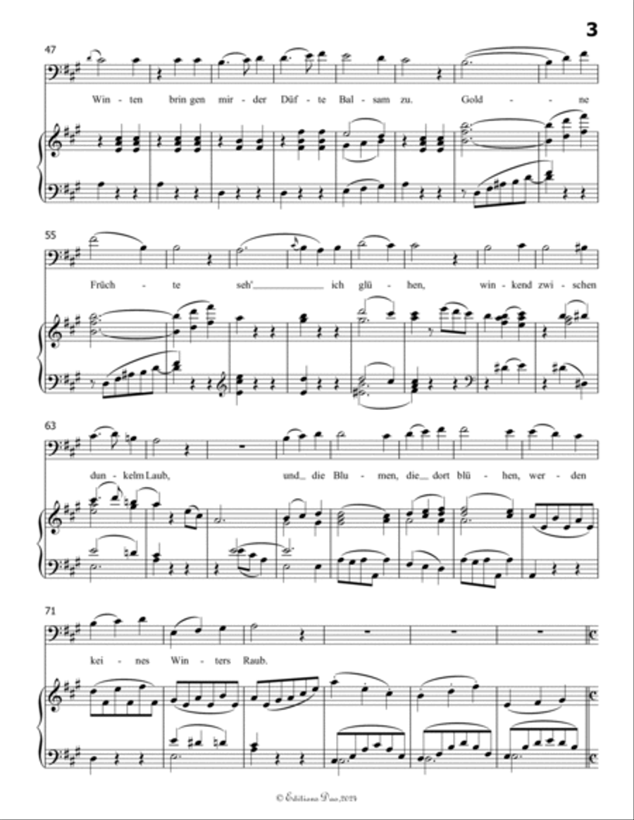 Sehnsucht, by Schubert, D.52, in A Major Voice scores gallery preview page 5