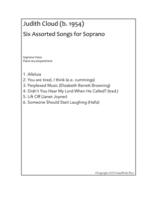 Book cover for SIX ASSORTED SONGS for Soprano and Piano