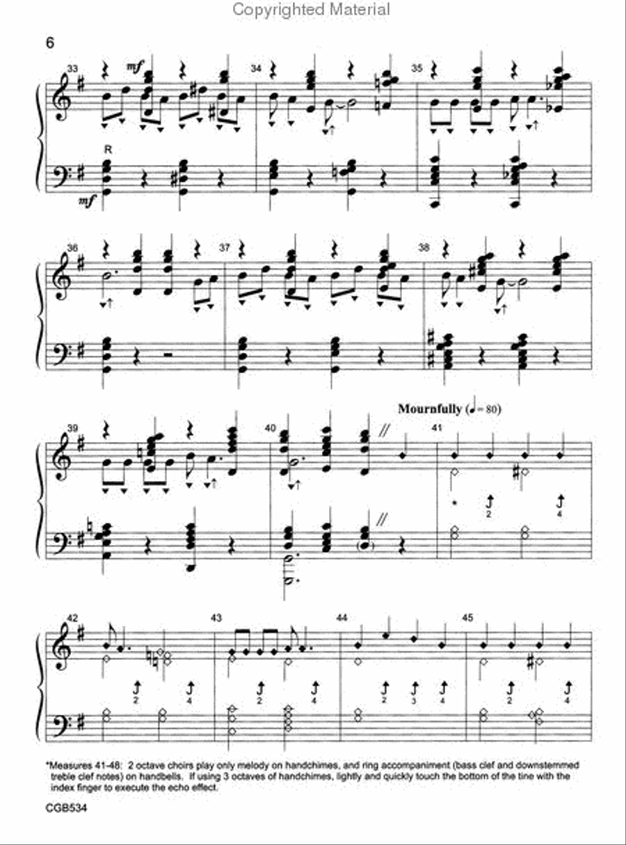 Standin' In the Need of Prayer Handbell Choir scores gallery preview page 4