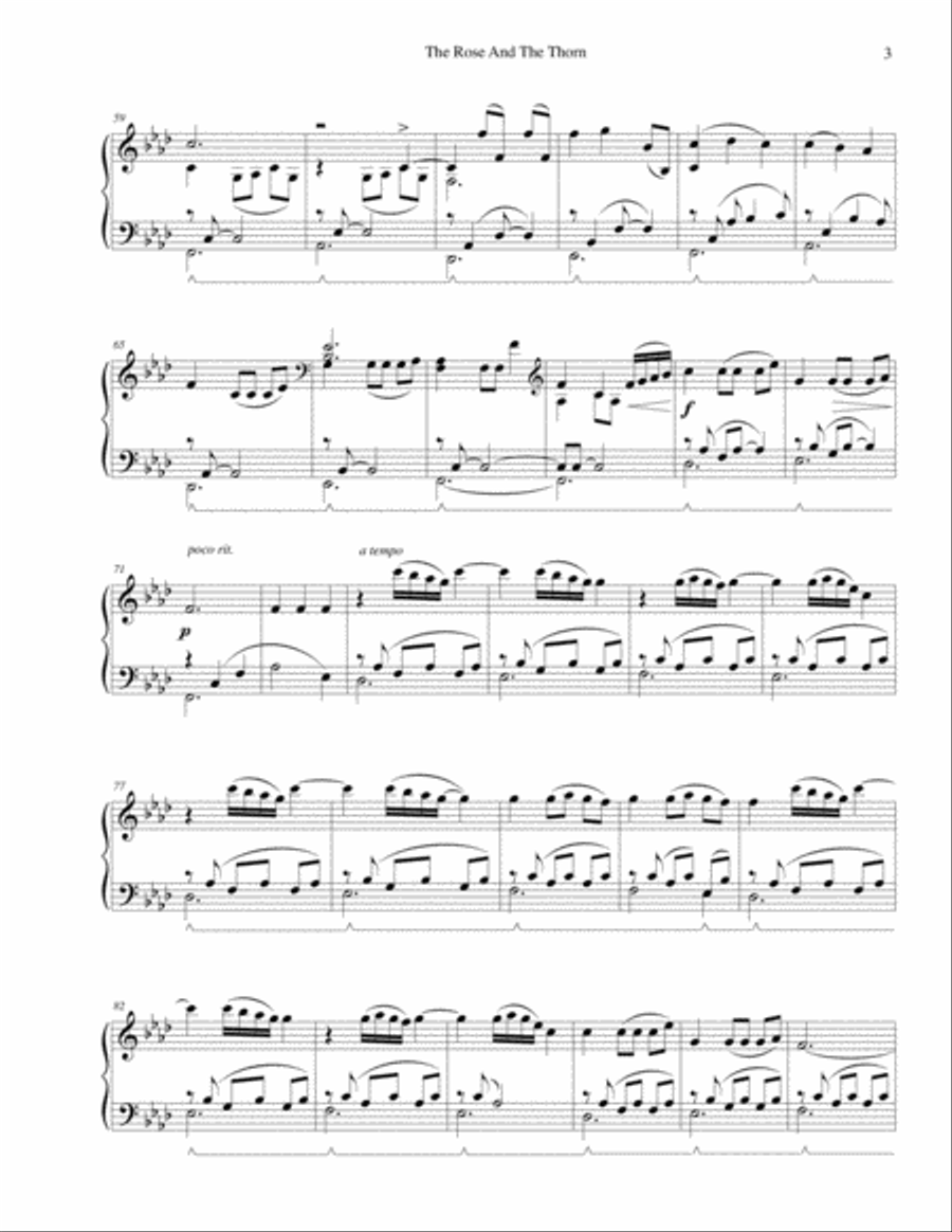 The Rose And The Thorn Piano Solo scores gallery preview page 3
