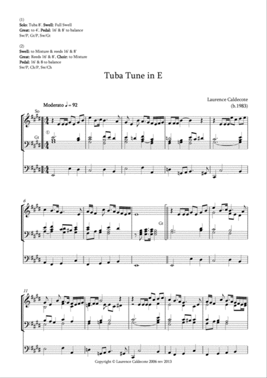 Tuba Tune in E Tuba scores gallery preview page 1