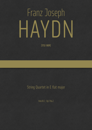 Book cover for Haydn - String Quartet in E flat major, Hob.III:2 ; Op.1 No.2