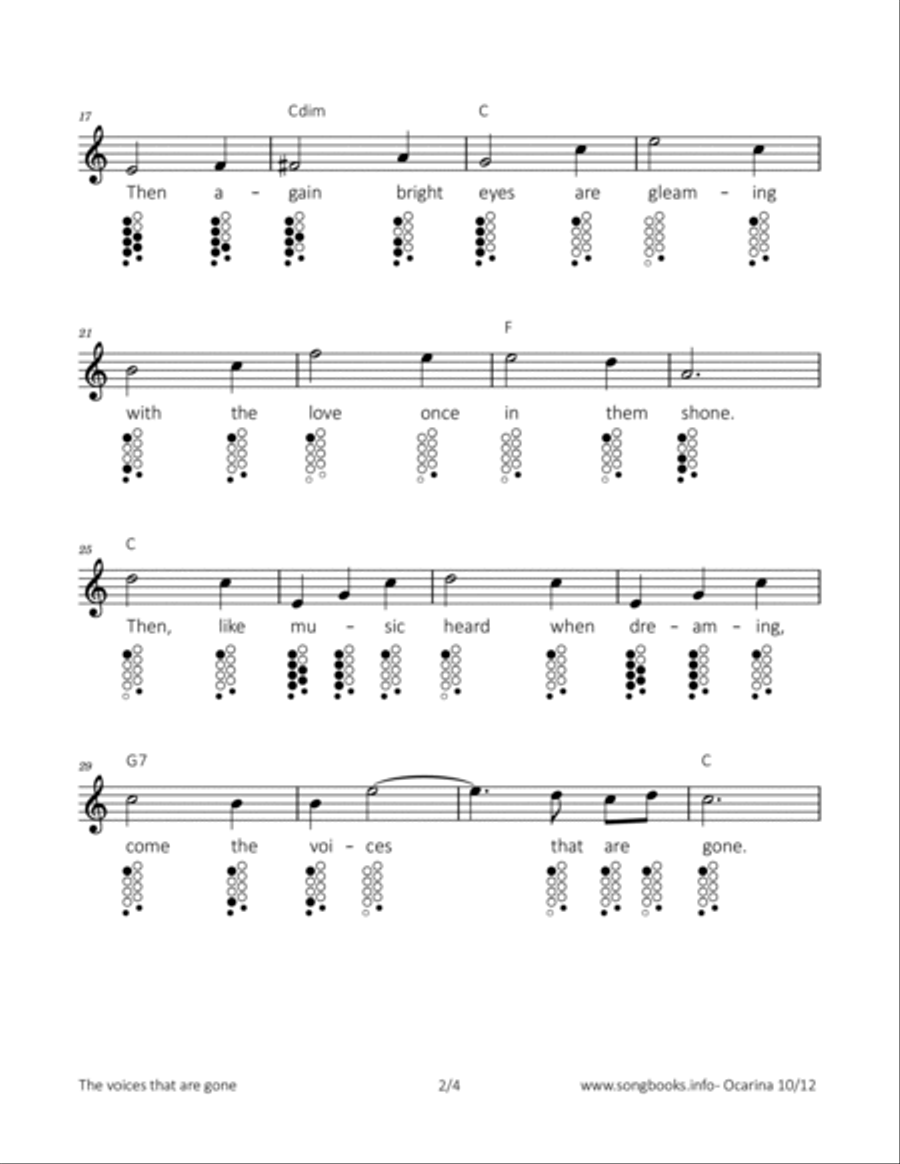 The voices that are gone Voice scores gallery preview page 2