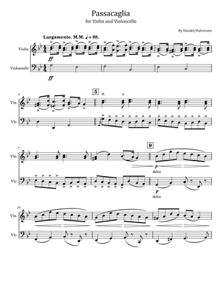 Passacaglia - The Impossible Duet - For Violin and Violoncello Original
