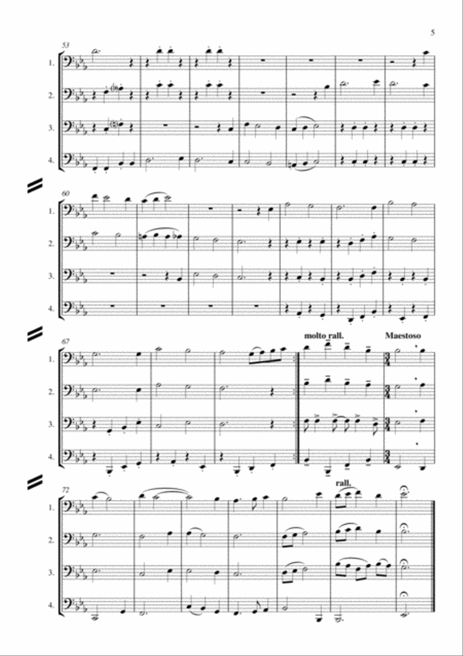 Trois Etudes pour Quatre Brass Duet scores gallery preview page 5
