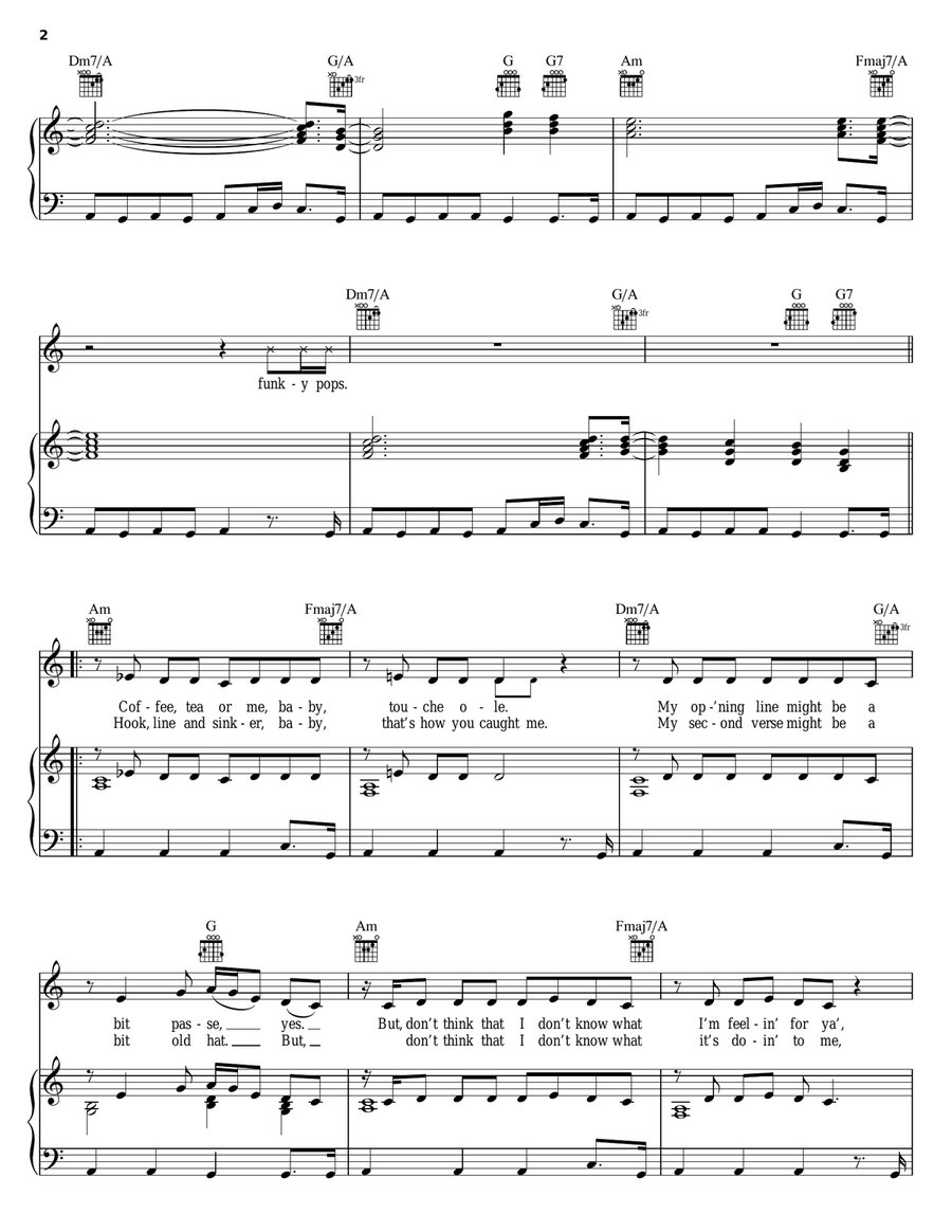 Lovergirl Piano, Vocal, Guitar scores gallery preview page 2
