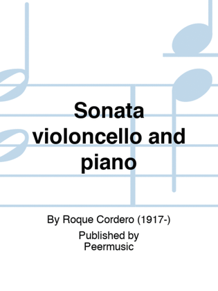 Sonata violoncello and piano