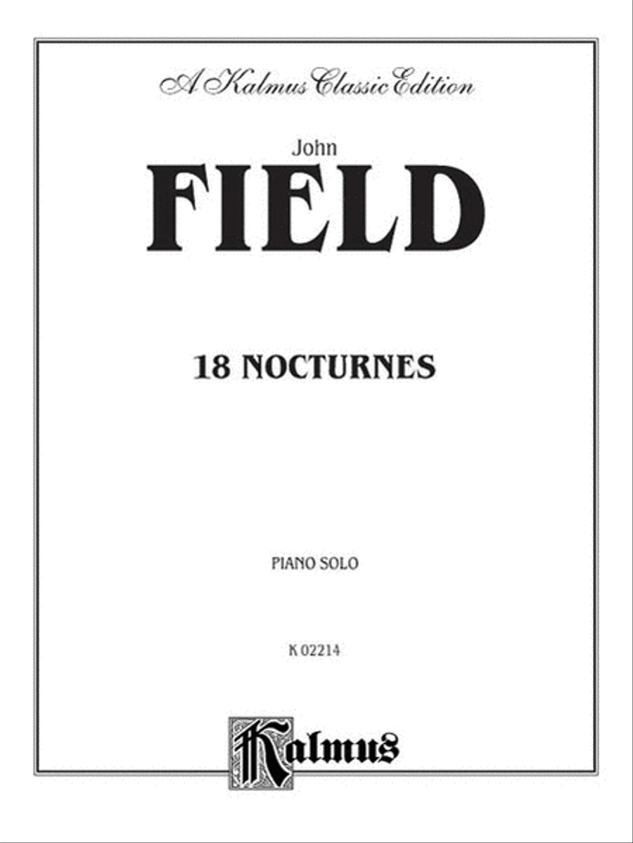 18 Nocturnes Piano Solo scores gallery preview page 1