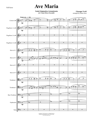 Ave Maria for 13-part Brass Ensemble