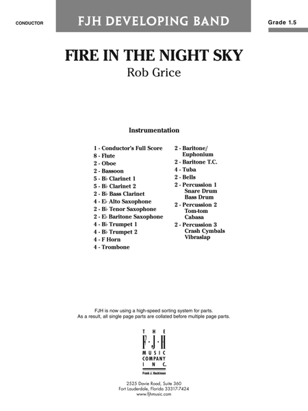 Fire in the Night Sky: Score