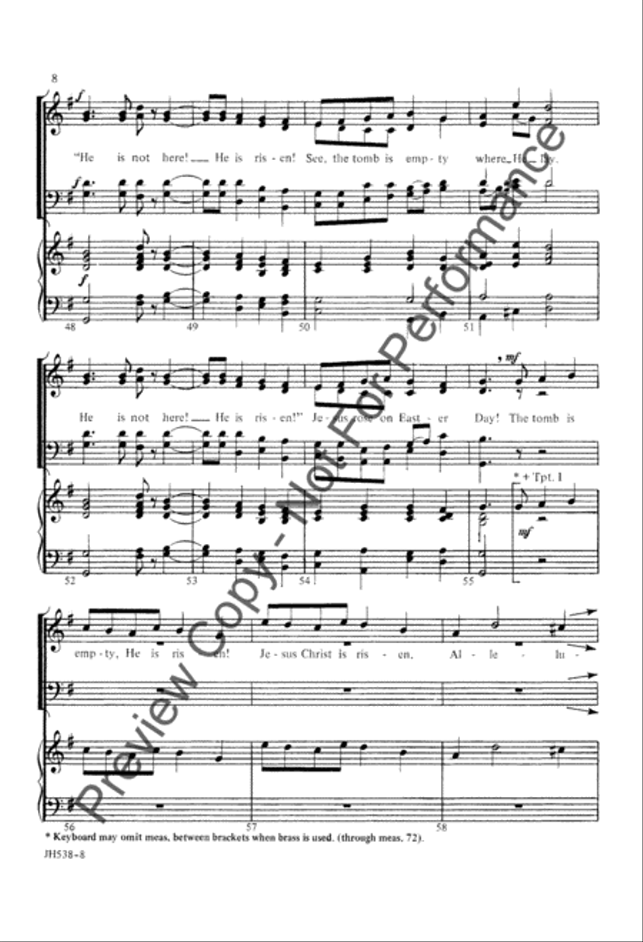 He Is Not Here! 4-Part scores gallery preview page 8