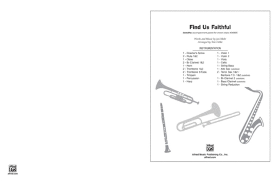 Find Us Faithful Find Us Faithful Choir scores gallery preview page 1