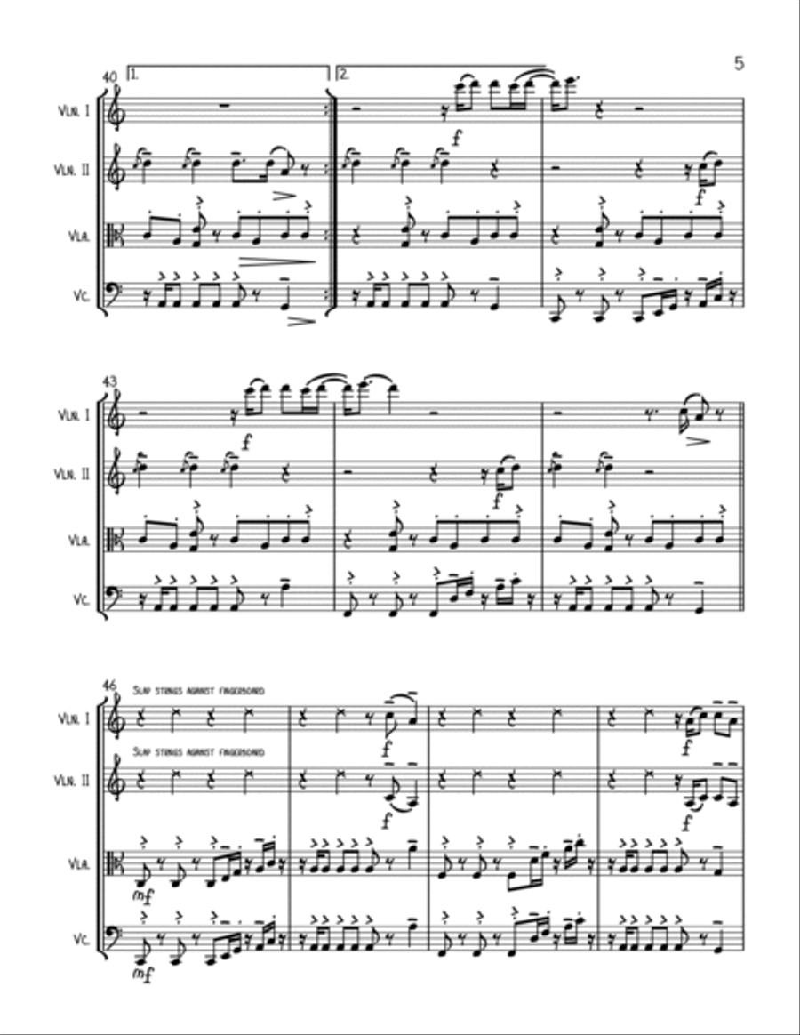 Can't Stop The Feeling from TROLLS String Quartet scores gallery preview page 5