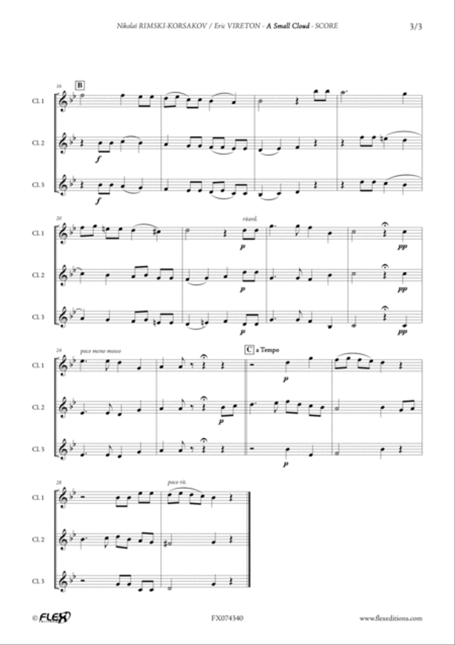 A Small Cloud Clarinet Trio scores gallery preview page 3